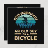 Onderschat nooit een oude man op een fiets. kaart (Voorkant / Achterkant)