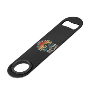 Onderschat Nooit Een Oude Man Op Skiën Retro Zonso Speed Flessenopener