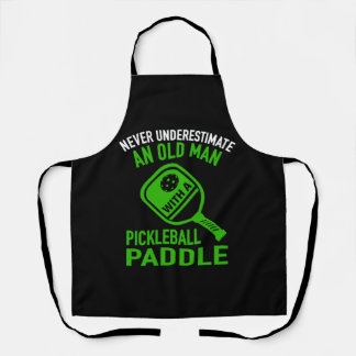 Onderschat nooit een oude Man Pickleball Paddle Schort