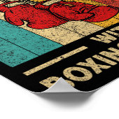 Onderschat nooit een oude Mannen  bokshandschoen Poster (Hoek)