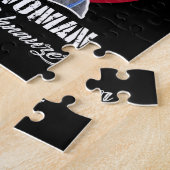 Onderschat nooit een oude vrouw met een schnauzer legpuzzel (Zijkant)