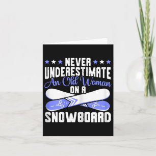Onderschat nooit een oude vrouw op sneeuwbordsneeu kaart