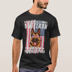 Onderschat nooit een veteraan met een Duitse herde T-shirt