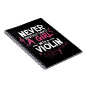 Onderschat nooit een violinspeler muzikanten op SH Notitieboek (Rechterzijde)