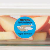 Onderschat nooit een vliegend Begeleidende labels (Aangebracht)