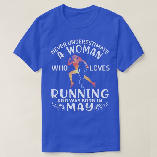 Onderschat nooit een vrouw die houdt van hardlopen t-shirt (Design voorkant)