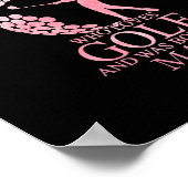 Onderschat nooit een vrouw die van Golf en binnen Poster (Hoek)