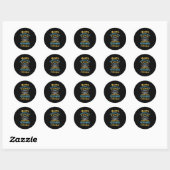 Onderschat nooit een vrouw met een computer ronde sticker (Vel)