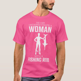 Onderschat nooit een vrouw met een Gevist staafple T-shirt