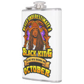 Onderschat nooit een zwart Man geboren in oktober  Heupfles (Links)