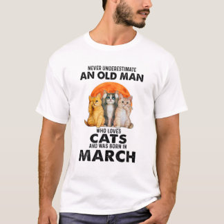 Onderschat nooit het oude Man dat van de in T-shirt