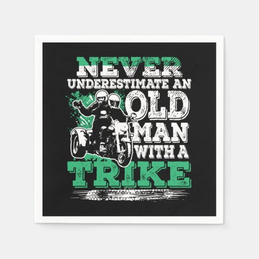 Onderschat nooit het oude Man met een tegel Servet (Voorkant)