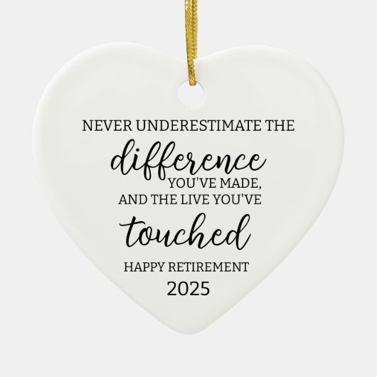 Onderschat nooit het verschil dat je hebt gemaakt keramisch ornament (Voorkant)