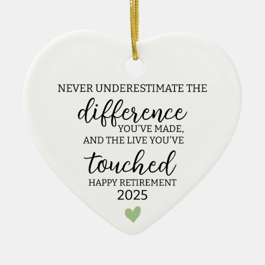 Onderschat nooit het verschil dat je hebt gemaakt keramisch ornament (Voorkant)