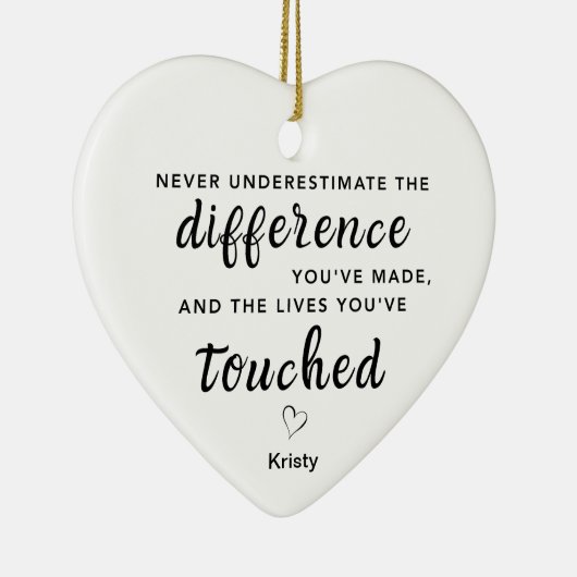 Onderschat nooit je impact keramisch ornament (Rechts)