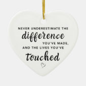 Onderschat nooit je waardering voor impact keramisch ornament (Voorkant)