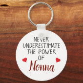 Onderschat nooit Nonna Persoonlijke Sleutelhanger (Voorkant)
