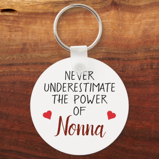 Onderschat nooit Nonna Persoonlijke Sleutelhanger (Voorkant)