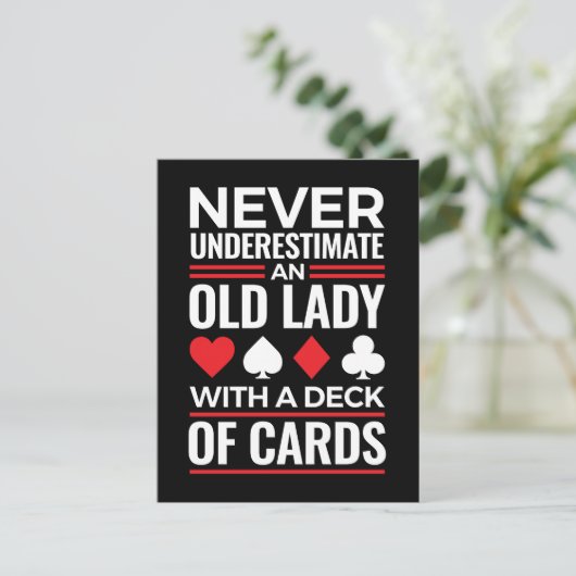 Onderschat nooit Old Lady Deck van Kaart Bridge (Staand voorkant)