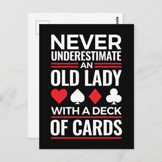 Onderschat nooit Old Lady Deck van Kaart Bridge (Voorkant / Achterkant)
