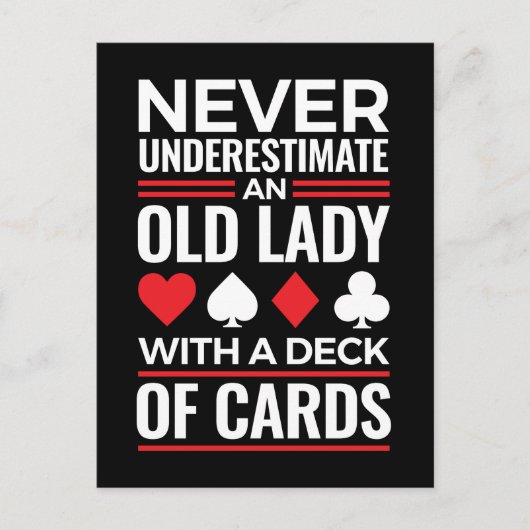 Onderschat nooit Old Lady Deck van Kaart Bridge (Voorkant)