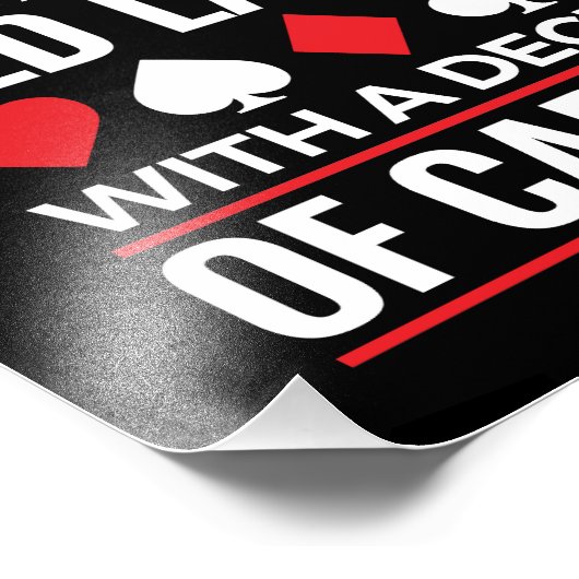 Onderschat nooit Old Lady Deck van Kaart Bridge Foto Afdruk (Hoek)