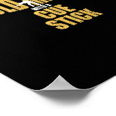Onderschat nooit oud Man met Cue Stick Funny P Poster (Hoek)