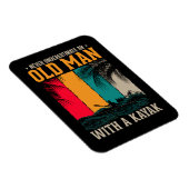 Onderschat nooit oud Man met Kayak Magneet (Rechterzijde)