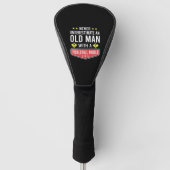 Onderschat nooit oud Man met Pickleball Paddle Golfheadcover (Voorkant)