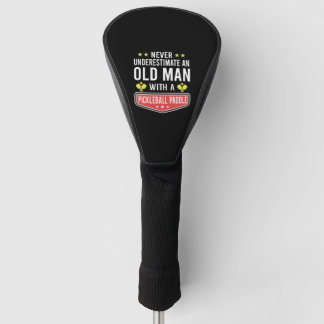 Onderschat nooit oud Man met Pickleball Paddle Golfheadcover