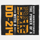 Onderschat nooit Power Dad DD214 Veteran Fleece Deken (Voorkant (Horizontaal))