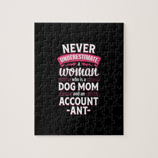 Onderschat nooit vrouw die mam-accountant doet legpuzzel (Verticaal)
