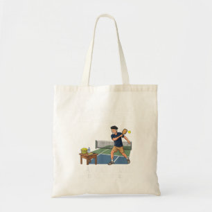 Onderschat Oude Man Speelt Pickleball Tachtig Tote Bag
