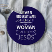 Onderschat Vrouwen gelooft Jezus knopen nooit Ronde Button 6,0 Cm (In situ)