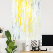 "Onderschatte" grijze en gele Abstracte kunst Poster (Thuiskantoor)