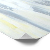 "Onderschatte" grijze en gele Abstracte kunst Poster (Hoek)