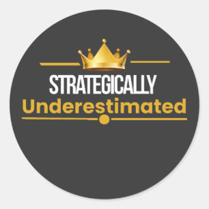 Onderschatte Stille Vertrouwen Quote Ronde Sticker