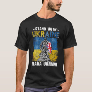 Onderscheid Oekraïne Knight Oekraïense vlag Slava T-shirt