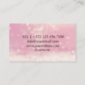 Onderscheid u met het elegante roze ballonontwerp visitekaartje (Achterkant)
