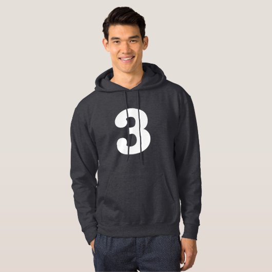Onderscheidend "3" hoodie (Voorkant volledig)
