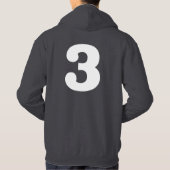 Onderscheidend "3" hoodie (Achterkant)