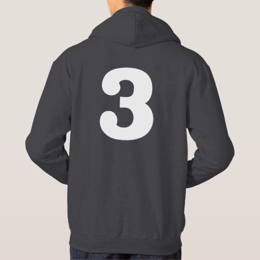 Onderscheidend "3" hoodie (Achterkant)