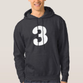 Onderscheidend "3" hoodie (Voorkant)