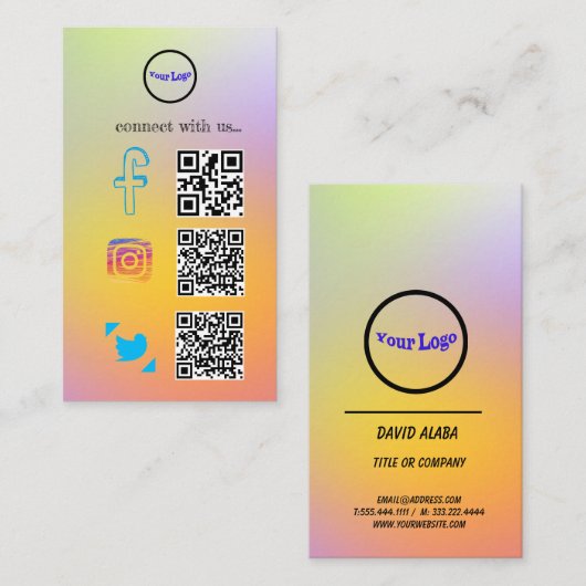 Onderscheidend digitaal Visitekaartje (Voorkant / Achterkant)