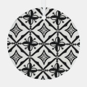 Onderscheidend Indonesisch Batik: motieven. Glas Ornament (Achterkant)