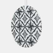 Onderscheidend Indonesisch Batik: motieven. Glas Ornament (Voorkant links)