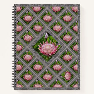 Onderscheidend Notitieboek met mooie roze proteas