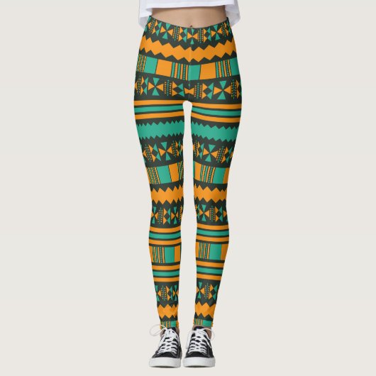 Onderscheidend tribaal patroon leggings (Voorkant)