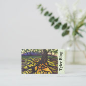 Onderscheidende Abstracte kunst "Levensboom" Visitekaartje (Staand voorkant)