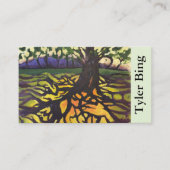 Onderscheidende Abstracte kunst "Levensboom" Visitekaartje (Voorkant)